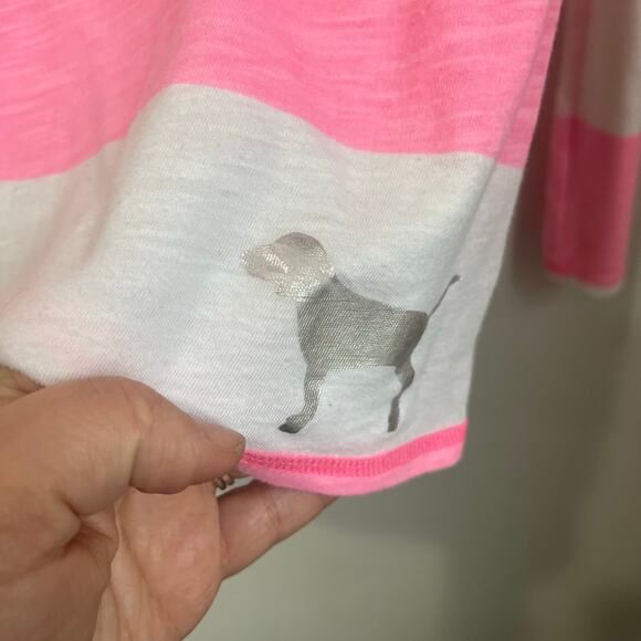 Victoria’s Secret PINK Stripe Long Sleeve Top Y2K Size M - Picture 4 of 7